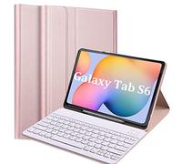 QYiiD Custodia Tastiera per Galaxy Tab S6 Lite 10.4" SM-P610/ P615 2020 - Custodia Protettiva Sottile con Italiana Tastiera Bluetooth Rimovibile Staccabile per Galaxy Tab S6 Lite, Oro Rosa