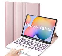 QYiiD Custodia Tastiera per Galaxy Tab S6 Lite 10.4" SM-P610/ P615 2020 - Custodia Protettiva Sottile con Retroilluminato Italiana Tastiera Bluetooth Rimovibile per Galaxy Tab S6 Lite, Oro Rosa