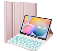 QYiiD Custodia Tastiera per Galaxy Tab S6 Lite 10.4" SM-P610/ P615 2020 - Custodia Protettiva Sottile con Retroilluminato Italiana Tastiera Bluetooth per Galaxy Tab S6 Lite, Oro Rosa
