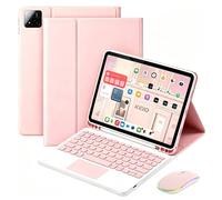 QYiiD Custodia Tastiera per Xiaomi Mi Pad 5 / Mi Pad 5 Pro 11 Pollici, Trackpad Multi-Touch, Italiano QWERTY Tastiera Blutooth Rimovibile con Mouse Blutooth 2,4G, Rosa