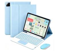 QYiiD Custodia Tastiera per Xiaomi Mi Pad 5 / Mi Pad 5 Pro 11 Pollici, Trackpad Multi-Touch, Italiano QWERTY Tastiera Blutooth Rimovibile con Mouse Blutooth 2,4G, Blu