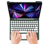 QYiiD DrakGreen - Custodia con tastiera per iPad Pro 12.9 2021/2020/2018, iPad Pro 12.9 con tastiera, custodia magnetica in pelle con tastiera Trackpad per iPad Pro da 12,9" (5/4/3a generazione), colore: Verde