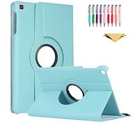 QYiiD Lenovo Tab M8 HD LTE/Tab M8 HD/Smart Tab M8 Custodia, Slim Folding PU Leather 360 Degrees Rotating Stand Custodia per Lenovo Tab M8 HD (2nd Gen) TB-8505F TB-8505X / Smart Tab M8, Azzurro
