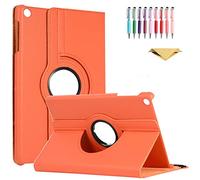 QYiiD Lenovo Tab M8 HD LTE/Tab M8 HD/Smart Tab M8 Custodia, Slim Folding PU Leather 360 Degrees Rotating Stand Custodia per Lenovo Tab M8 HD (2nd Gen) TB-8505F TB-8505X / Smart Tab M8, Orange