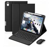 QYiiD per iPad Air 11 Pollici/Air 5th 4th Generation Case with Keyboard, Trackpad Multi-Touch, Italiano QWERTY Tastiera Blutooth Rimovibile con Mouse Blutooth 2,4G per Air 5th/4th 10.9"，Nero