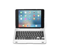 QYiiD Siliver - Custodia per tastiera per iPad Mini 5/Mini 4, in lega di plastica, con funzione di spegnimento automatico, tastiera Bluetooth per iPad Mini 5 (2019) Mini 4 (2015) con rotazione di 130 gradi, colore: Siliver