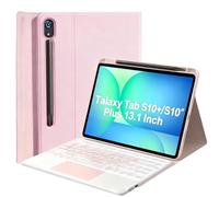 QYiiD Tastiera Custodia per Galaxy Tab S10 FE+ Plus 13.1 Pollici, 7 colori retroilluminati Custodia per tastiera, QWERTY Italiano Bluetooth Staccabile con Touchpad, Rosa