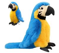 QYJMLH Peluche a forma di pappagallo,morbido e confortevole pappagallo, Uccello di Peluche,peluche realistico, Fantastiche idee regalo per la mia migliore amica (blu 25 cm)