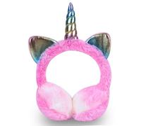 QYJMLH Unicorno Invernale Paraorecchie,Paraorecchie rosa,Plush Earmuffs Morbidi Regolabile Scaldini Accessori Esterno di Inverno dei Paraorecchie, Pieghevoli Morbidi Caldi