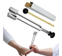 Qyljeiwred Diapason, strumento per accordare il corpo, strumento di guarigione - diapason regolabile in lega di alluminio con martello riflesso per trattamento del suono, meditazione e relax