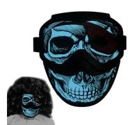 Qylzkvnth Maschera LED Illuminata Copriviso Halloween ricaricabile | Maschera Cosplay Con 4 Modalità Per feste, palco, spettacoli dal , bar, eventi e festività, case infestate e teatro