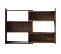 QYMLSH Estantería Extensible De Madera Para Escritorio, Ideal Para Organizar | Ideal Para Oficinas, Dormitorios, Salas De Estar Y Cocinas (marrón)(Three floors)