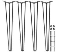 QYMLSH Gambe per Mobili A Forcina - Tre per Tavolo Robuste E con Viti Protezioni per Il Pavimento, Impermeabili Antiruggine | Adatte per Scrivanie, Tavolini, 4 Pezzi(3 Lines,34 in (860mm))