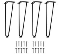 QYMLSH Gambe per Mobili A Forcina - Tre per Tavolo Robuste E con Viti Protezioni per Il Pavimento, Impermeabili Antiruggine | Adatte per Scrivanie, Tavolini, 4 Pezzi(2 Lines,34 in (860mm))