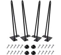 QYMLSH Gambe per Tavolo A Forcina, Set da 4 Pezzi - per in Metallo per Mobili, Design A Doppia Barra | Adatte per Armadi, Guardaroba, Porta TV, Cassettiere, Comodini(34 in (860mm))