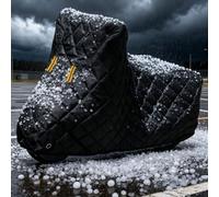 QYMLSH Telo Coprimoto per Fantic Caballero 700 Scrambler 2023-2024 | Telo coprimoto antigrandine con Strisce Riflettenti e Foro Lucchetto(Black)