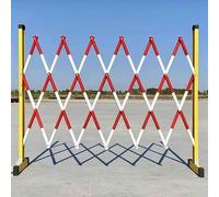 QYMYOZ Barriera di Sicurezza Mobile per parcheggio, barriera di Sicurezza per pedoni, cancello Retrattile Portatile, guardrail Pieghevole, 1,2 m x 2 m, per Uso Esterno su Strada