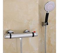 QYMYOZ Faucets,Plating Bronze Take a Shower Bathroom Faucet Bathroom Chrome Bath Shower Mixer Scald Tap 4 Points Interface Water-Tap/F Comfortable Anniversary