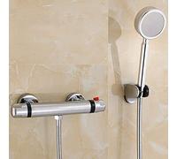 QYMYOZ Faucets,Plating Bronze Take a Shower Bathroom Faucet Bathroom Chrome Bath Shower Mixer Scald Tap 4 Points Interface Water-Tap/C Comfortable Anniversary