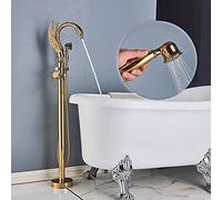 QYMYOZ Kitchen Mixer taps Bathtub Faucet Hot And Cold Water Mixer Tapping Shower Bath Mixer Faucet Bathroom Bathtub Faucet Set Floor Mounted Gold a,Chrome b Blooming Kitchen Mix