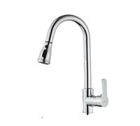 QYMYOZ Sink Faucet, Pull out Kitchen Faucet 24 inch with Auto Retract And 3 Spray Modes in Silver, Gun Gray, Black(B Silver Three-Outlet Water)