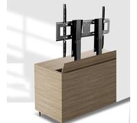 QYMYOZ Supporto da Pavimento TV motorizzato Regolabile per TV da 55"-120", Doppio Motore di Sollevamento con Telecomando, Corsa di 150 cm, capacità di 130 kg, Staffa di montaggi