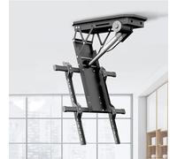 QYMYOZ Supporto per Monitor, Supporto da Parete per TV, Supporto Regolabile per TV a soffitto, Ribaltabile da 0 a 85°, Sollevatore TV Nascosto, Supporto da soffitto motorizzato