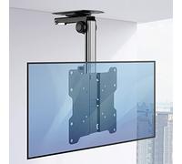QYMYOZ Supporto TV da soffitto Adatto a schermi Piatti TV da 17-37 Pollici, Supporto TV/Monitor Ribaltabile da 0-90°, Altezza Regolabile, Supporta Fino a 20 kg/44 libbre di supp