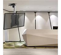 QYMYOZ Supporto TV da soffitto, Supporto TV/Monitor Ribaltabile da 0 a 90°, Adatto a TV da 17 a 37 Pollici, Rotazione Sinistra/Destra di ±30°, Max 200x200 mm