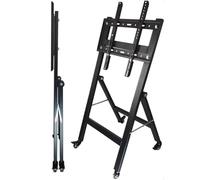 QYMYOZ Supporto TV Mobile su Ruote, Carrello Portatile per TV da 26-55 Pollici, Altezza Regolabile per Streaming Live e Display pubblicitari