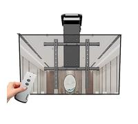 QYMYOZ Supporto TV motorizzato da soffitto, Supporto TV con Telecomando e Interruttore di Controllo, Staffa TV/Monitor Ribaltabile da 0 a 85°, per TV da 50 a 90 Pollici, Install