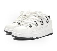 Qynthra Calzature Platform Uomo Donna, Stile Urbano Stringato, Leggere e comode per Tutte Le Stagioni,Whiteblack,44 EU