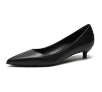 Qynthra Décolleté Professionali Donna A Punta Tacco A Spillo Basso Scarpe Eleganti Slip On da Lavoro per Riunioni in Ufficio Ed Eventi Aziendali,Nero,41 EU