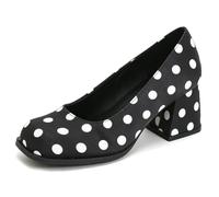 Qynthra Décolleté Professionali Donna Tacchi Comodi A Punta Quadrata Scarpe in Raso Slip On E Scarpe Business Casual per Eventi di Colloquio E Styling da Ufficio,Nero,43 EU