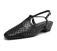 Qynthra Sandali da Camminata Donna Scarpe Romane A Punta Chiusa Traforate per Viaggi All'Aperto E Uso Quotidiano Comfort Ammortizzato Leggero,Nero,38 EU