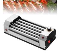 QYOEGSQ Macchina for Cucinare alla griglia for Salsicce e Salsicce, Macchina for Hot Dog, 4 Macchine for Hot Dog con Vassoio di Raccolta dell'olio Estraibile, Macchina for cuocere alla griglia