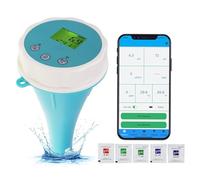 QYOEGSQ Tester dell'Acqua,Tester della qualità dell'Acqua Bluetooth for PH/Orp/EC/Tds Temperatura Tester Cloro residuo,termometro Galleggiante for Piscina WiFi Impermeabile IP67 con Bluetooth