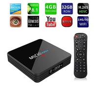 Qyoung MX10 PRO Android 8.1 4K Ultra HD TV Box con telecomando, 4 GBRAM 32 GBROM USB 3.0 WiFi BT4.1 HD RK3328 Quad Core lettori multimediali Internet