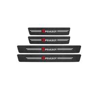 QYPLKJHG Auto Battitacco Adesivi Soglie Porte per Peugeot e-208 2019-2025, Adesivo per Battitacco in Fibra di Carbonio Protezioni Benvenuto Pedaliera Protezione,4pcs