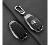 QYPLKJHG Auto Guscio Chiave per Alfa Romeo Giulia 2016-2022 2023, Custodia Chiave Cover Chiave Custodie per Chiavi Pelle Copri Chiavi Protezione con Portachiavi Custodia Protettiva Chiavi Telecomando