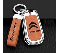 QYPLKJHG Auto Guscio Chiave per Citroen C3 Aircross 2017-2021, Custodia Chiave Cover Chiave Custodie per Chiavi Pelle Copri Chiavi Protezione con Portachiavi Custodia Protettiva Chiavi Telecomando