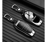 QYPLKJHG Auto Guscio Chiave per Peugeot 2008 2024 2025, Custodia Chiave Cover Chiave Custodie per Chiavi TPU Copri Chiavi Protezione con Portachiavi Custodia Protettiva Chiavi Telecomando,A-Black 2