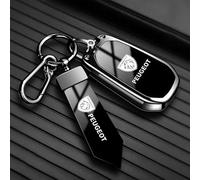 QYPLKJHG Auto Guscio Chiave per Peugeot 2008 2024 2025, Custodia Chiave Cover Chiave Custodie per Chiavi TPU Copri Chiavi Protezione con Portachiavi Custodia Protettiva Chiavi Telecomando,B-Black 1