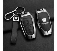 QYPLKJHG Auto Guscio Chiave per Peugeot 3008 2016-2020, Custodia Chiave Cover Chiave Custodie per Chiavi Pelle Copri Chiavi Protezione con Portachiavi Custodia Protettiva Chiavi Telecomando