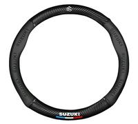 QYPLKJHG Coprivolante Auto per Suzuki Swace 2023, Copri Volante Antiscivolo Traspirante Coprivolante in Pelle Microfibra Protezione Custodia Volante Auto Accessori,Type O-Black