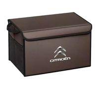 QYPLKJHG Organizer Bagagliaio Auto per Citroen C3 Aircross 2021-2023, Organizer Bagagliaio Auto con Coperchio Borsa per Bagagliaio Borsa per Auto Portaoggetti per Auto Tasca Portaoggetti Auto,Brown
