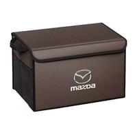 QYPLKJHG Organizer Bagagliaio Auto per Mazda 6 2007-2012, Organizer Bagagliaio Auto con Coperchio Borsa per Bagagliaio Borsa per Auto Portaoggetti per Auto Tasca Portaoggetti Auto,Brown