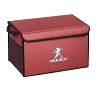 QYPLKJHG Organizer Bagagliaio Auto per Peugeot 207 CC 2009-2015, Organizer Bagagliaio Auto con Coperchio Borsa per Bagagliaio Borsa per Auto Portaoggetti per Auto Tasca Portaoggetti Auto,Red