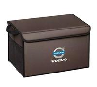 QYPLKJHG Organizer Bagagliaio Auto per Volvo S40 2004-2007, Organizer Bagagliaio Auto con Coperchio Borsa per Bagagliaio Borsa per Auto Portaoggetti per Auto Tasca Portaoggetti Auto,Brown