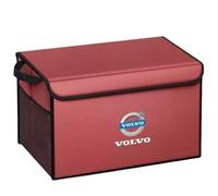 QYPLKJHG Organizer Bagagliaio Auto per Volvo S60 2019-2025, Organizer Bagagliaio Auto con Coperchio Borsa per Bagagliaio Borsa per Auto Portaoggetti per Auto Tasca Portaoggetti Auto,Red